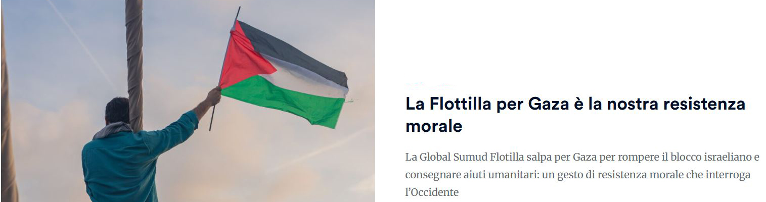 solidarietà alla Fotilla Sumud per Gaza